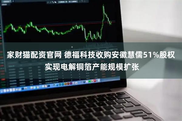 家财猫配资官网 德福科技收购安徽慧儒51%股权 实现电解铜箔产能规模扩张